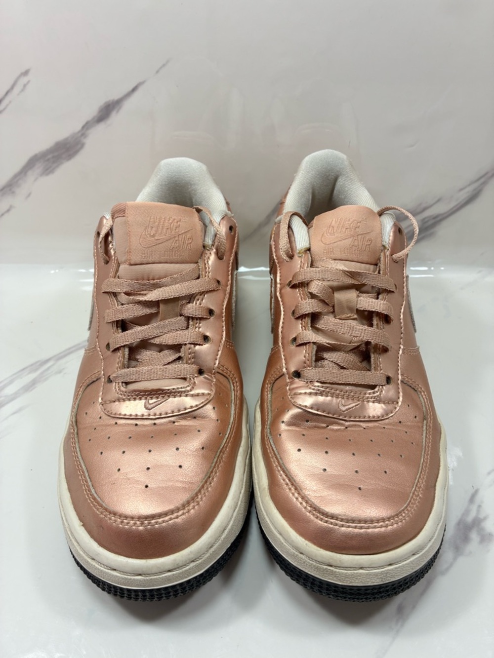 Nike Metallic Rose Gold Low-Top Sneakers